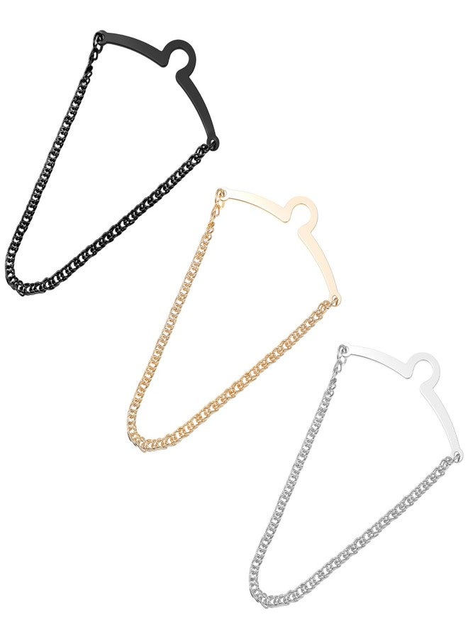 Gtziqa Tie Chain for Men, 3 PCS Mens Tie Clip Fashion Necktie Chains with Ring Clasps, Neckties Link Noble Necktie Clips and Chains Ties Pins and Tacks for Suits Neckties Vests Trousers Business Wedding - Image 1